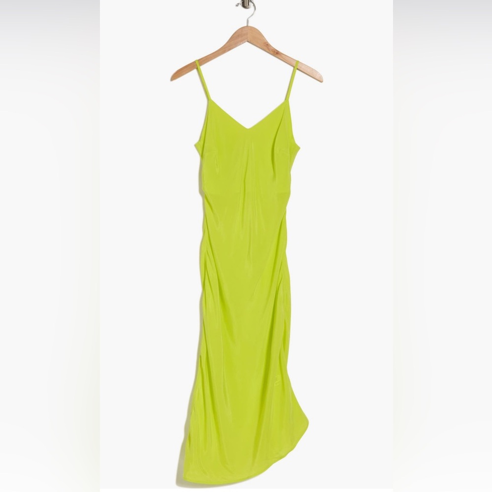 Ag Adriano Goldschmied Yellow / Lime Green Slip Dress - Picture 3 of 3